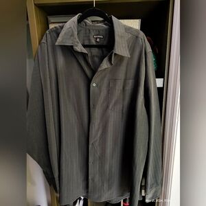Mens Dress George Dress shirt - Dark Gray 2XL